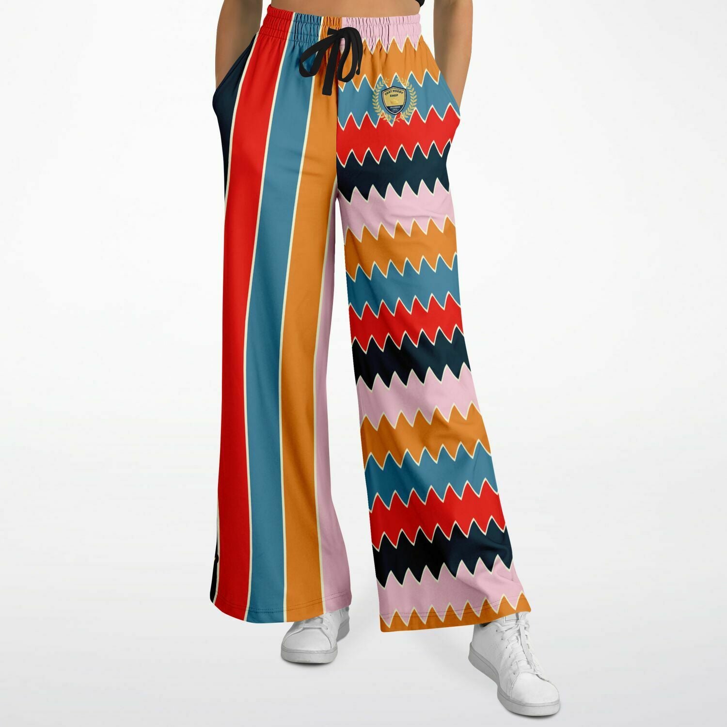 Ruby Morrison Rugby Stripe Eco-Poly Wide Leg Pants