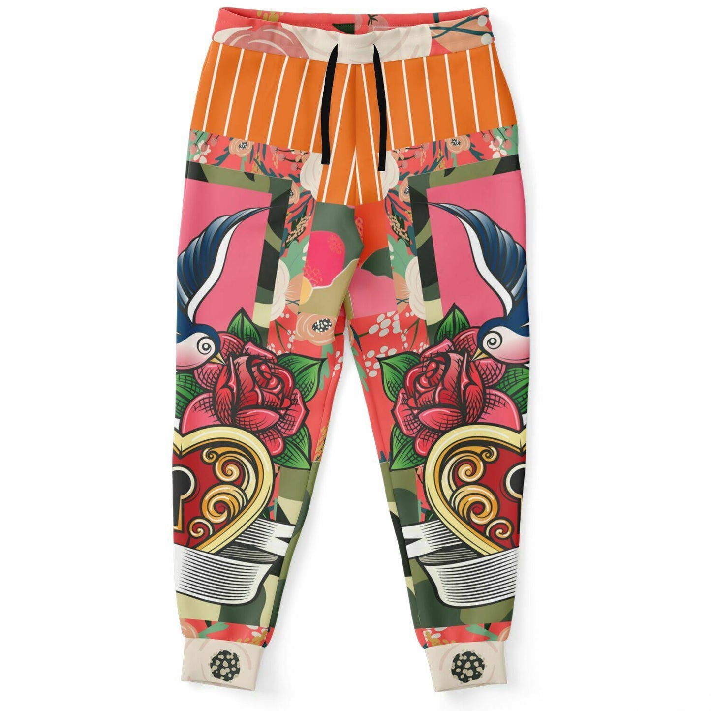 Bright Days Floral Tattoo Camo Eco-Poly Unisex Joggers