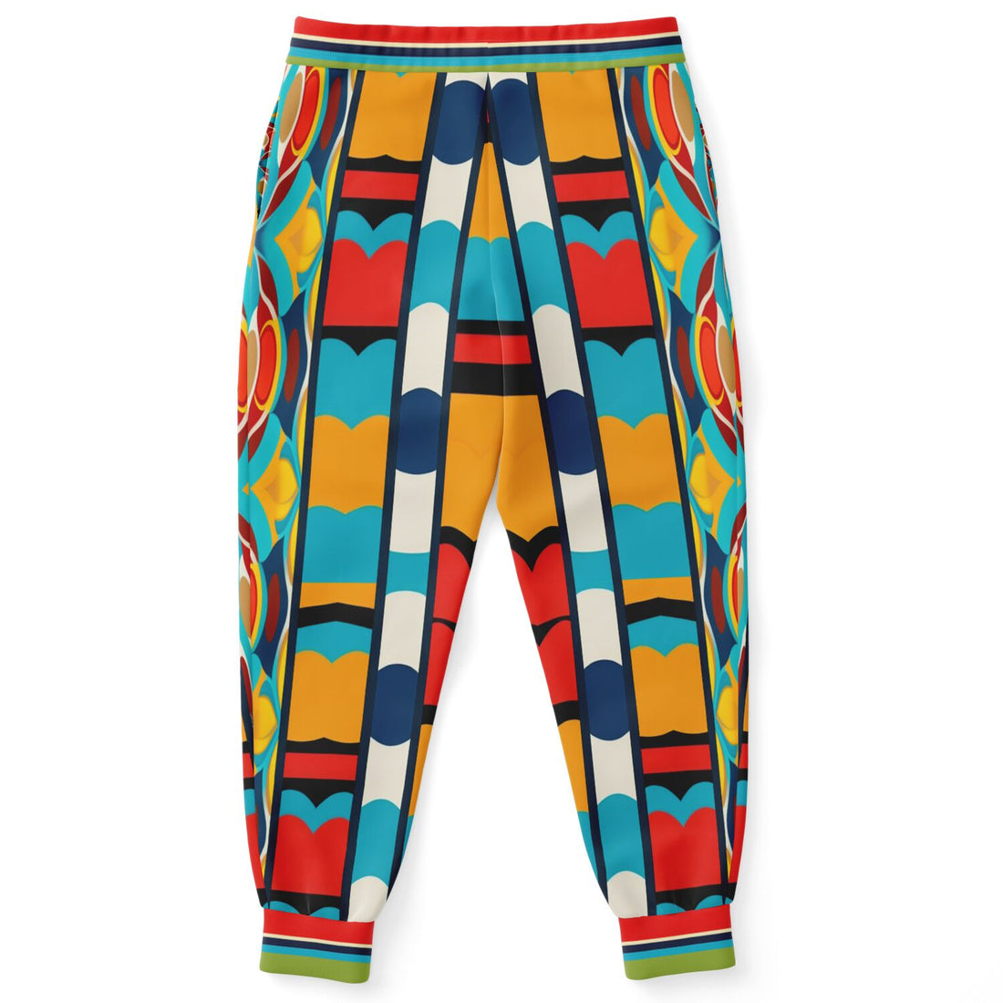 Joggers unisex de poliéster ecológico con rayas geométricas ATL de Big City Girl 