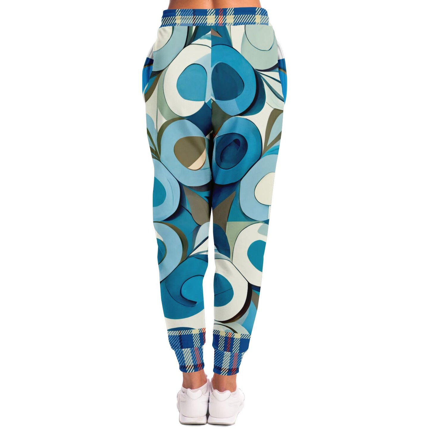 Blue Scenes in Oval Eco-Poly Unisex Joggers
