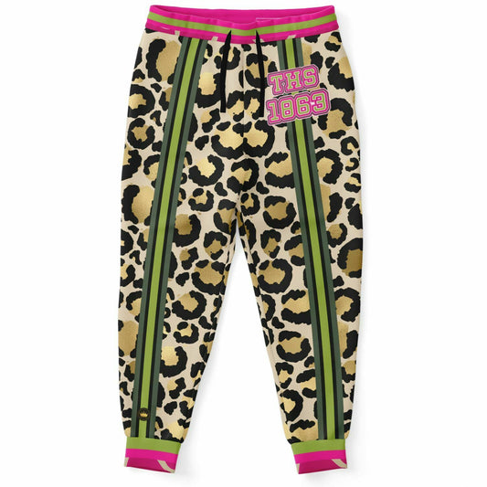 Cheetah Time 1863 Neon Stripe Eco-Poly Unisex Joggers