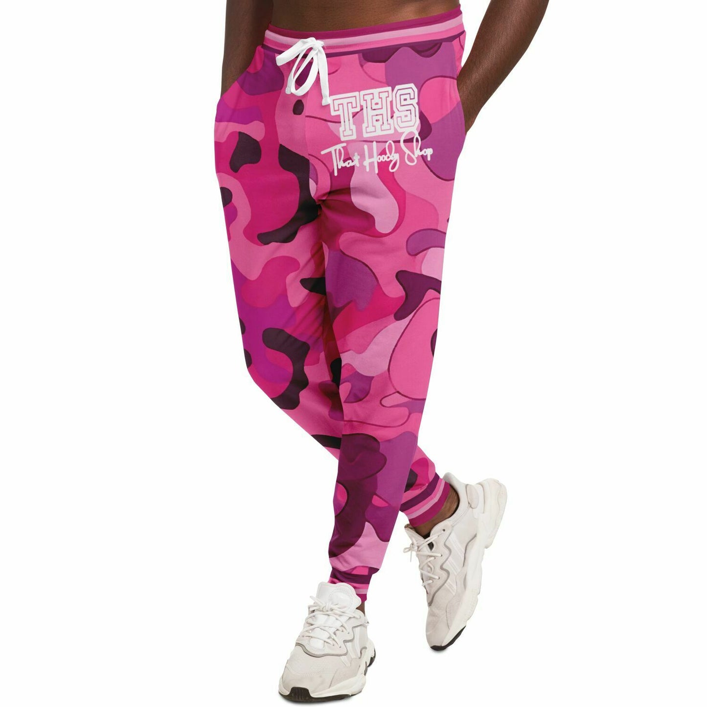 Passion Pink Abstract Camouflage Eco-Poly Unisex Joggers