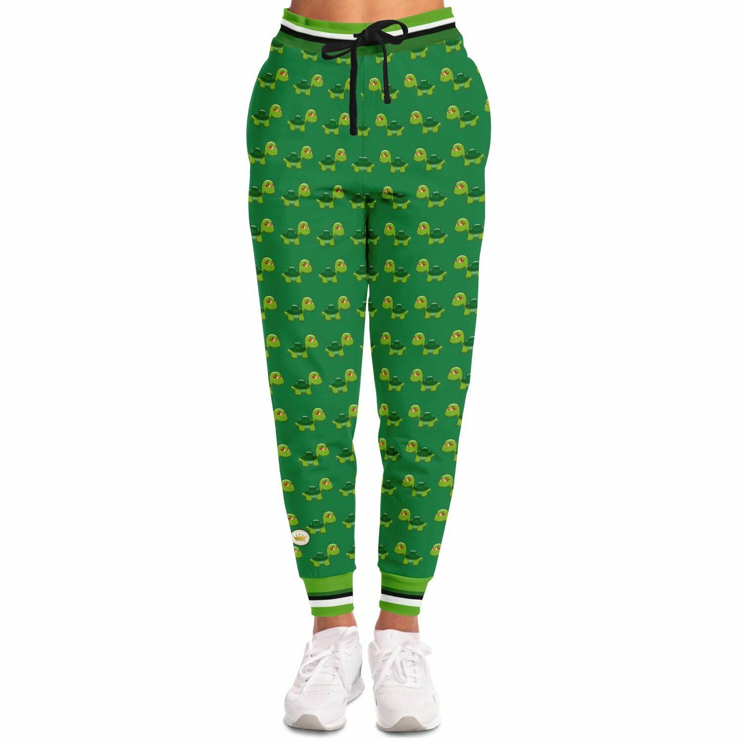 Green Acres Turtle Cluster in Green Eco-Poly Unisex Joggers