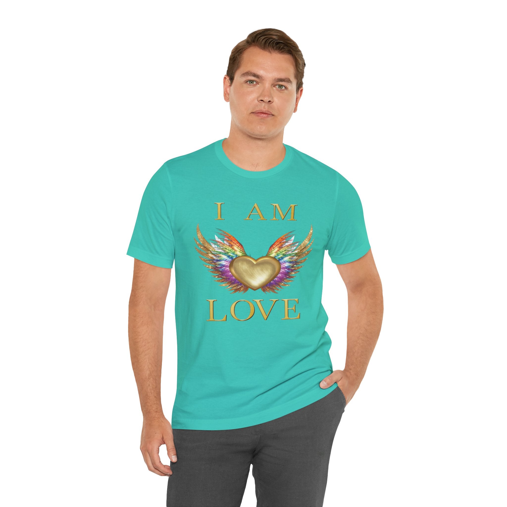 I am Love Angel Wings Short Sleeve Tee