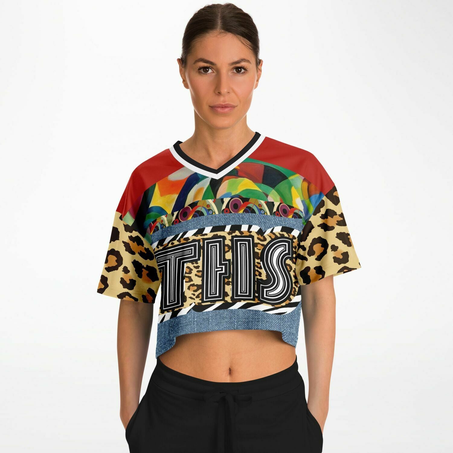 Afro-Queen Solace THS Leopard Eco-Poly Crop Jersey