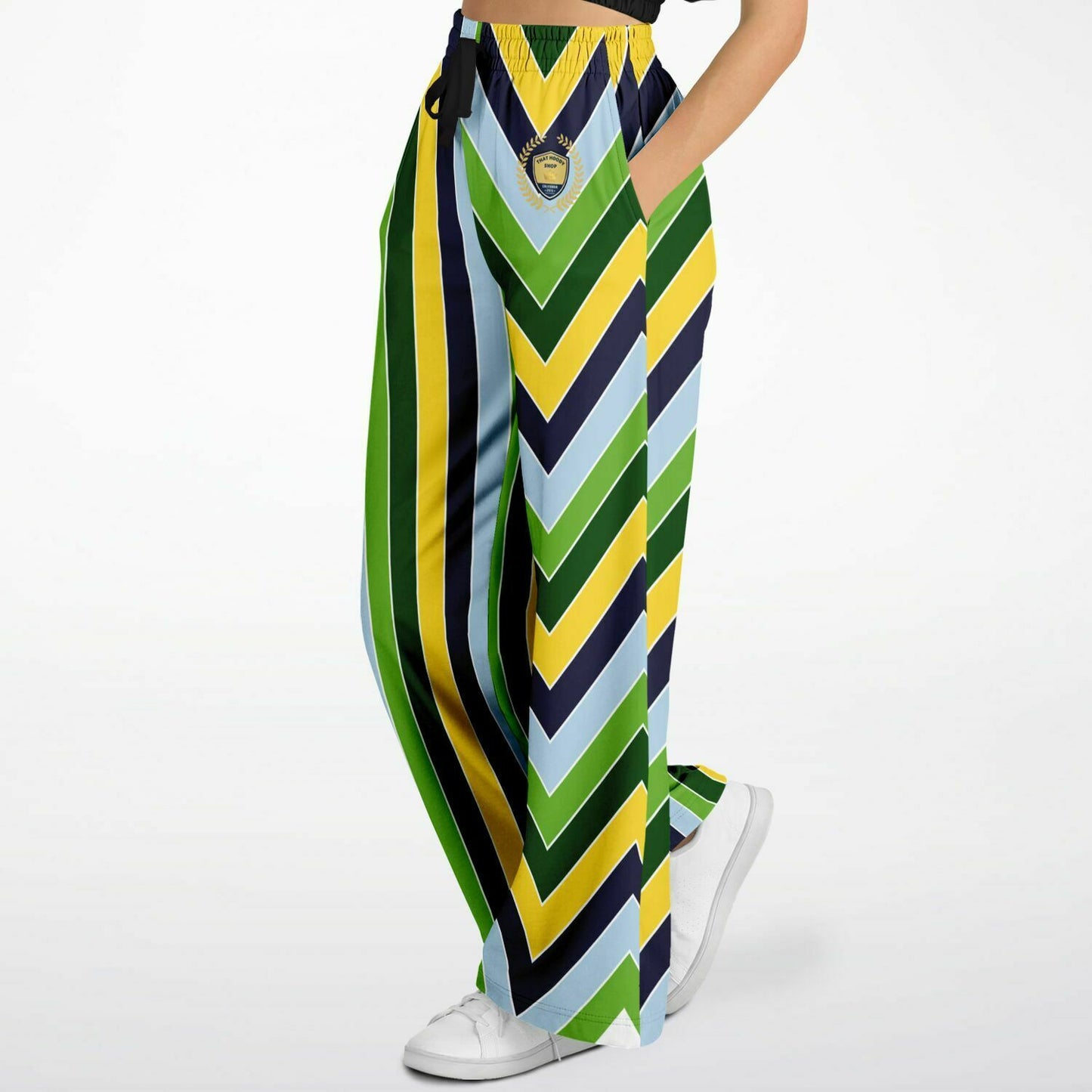 Blue Ivy Collegiate Rugby Stripe Eco-Poly Wide Leg Pants