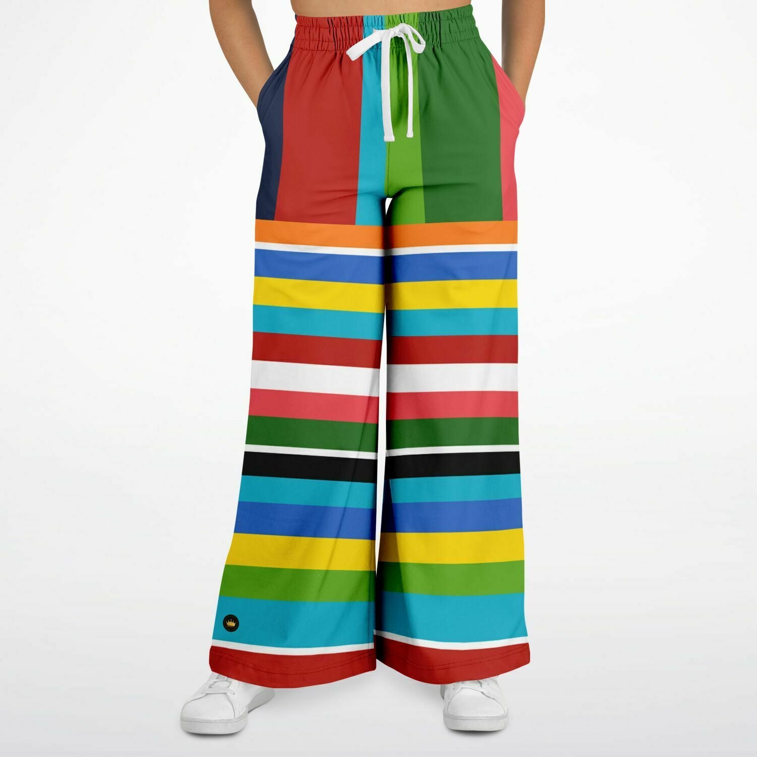 Bal Harbor Yachtie Rugby Stripe Eco-Poly Wide Leg Pants