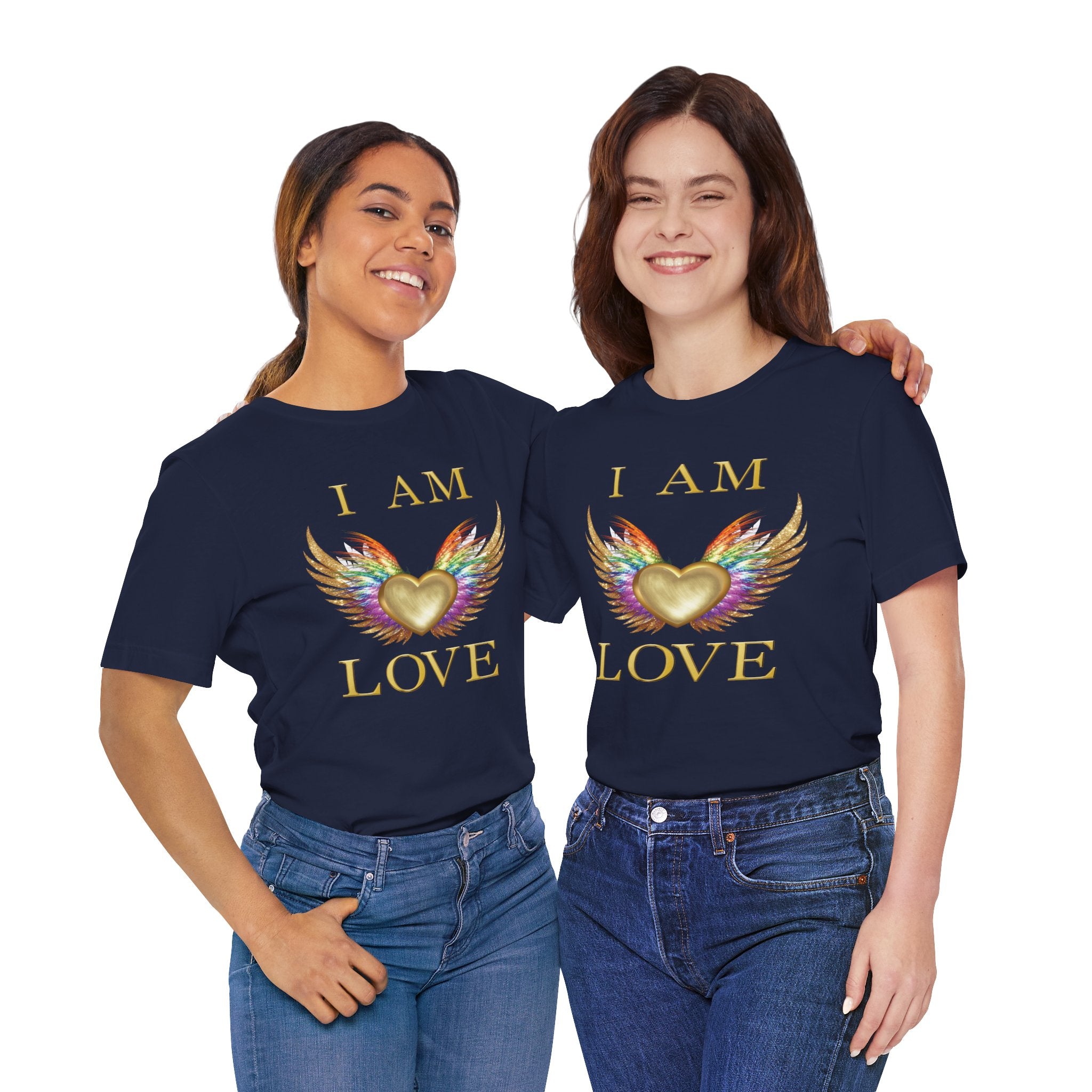 I am Love Angel Wings Short Sleeve Tee