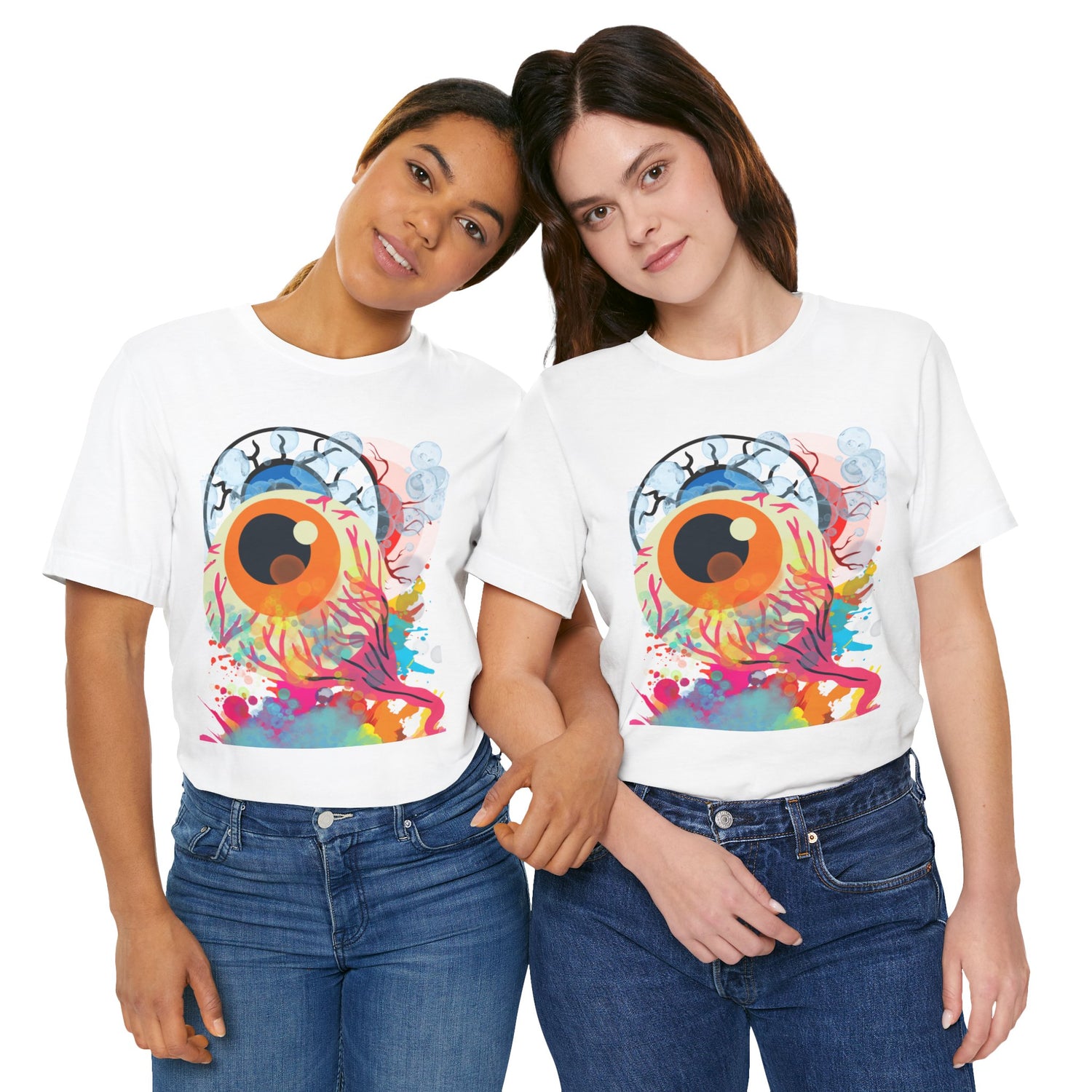 Eyes in Abstract Unisex Short Sleeve Tee