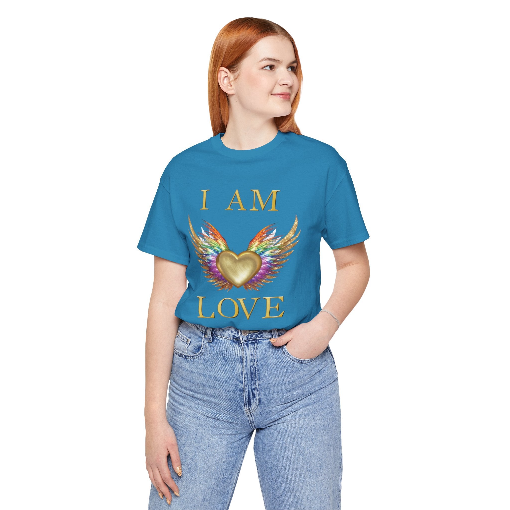 I am Love Angel Wings Short Sleeve Tee