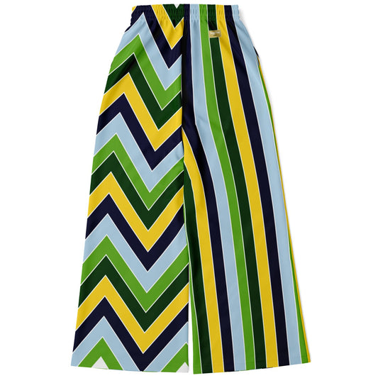 Blue Ivy Collegiate Rugby Stripe Eco-Poly Wide Leg Pants