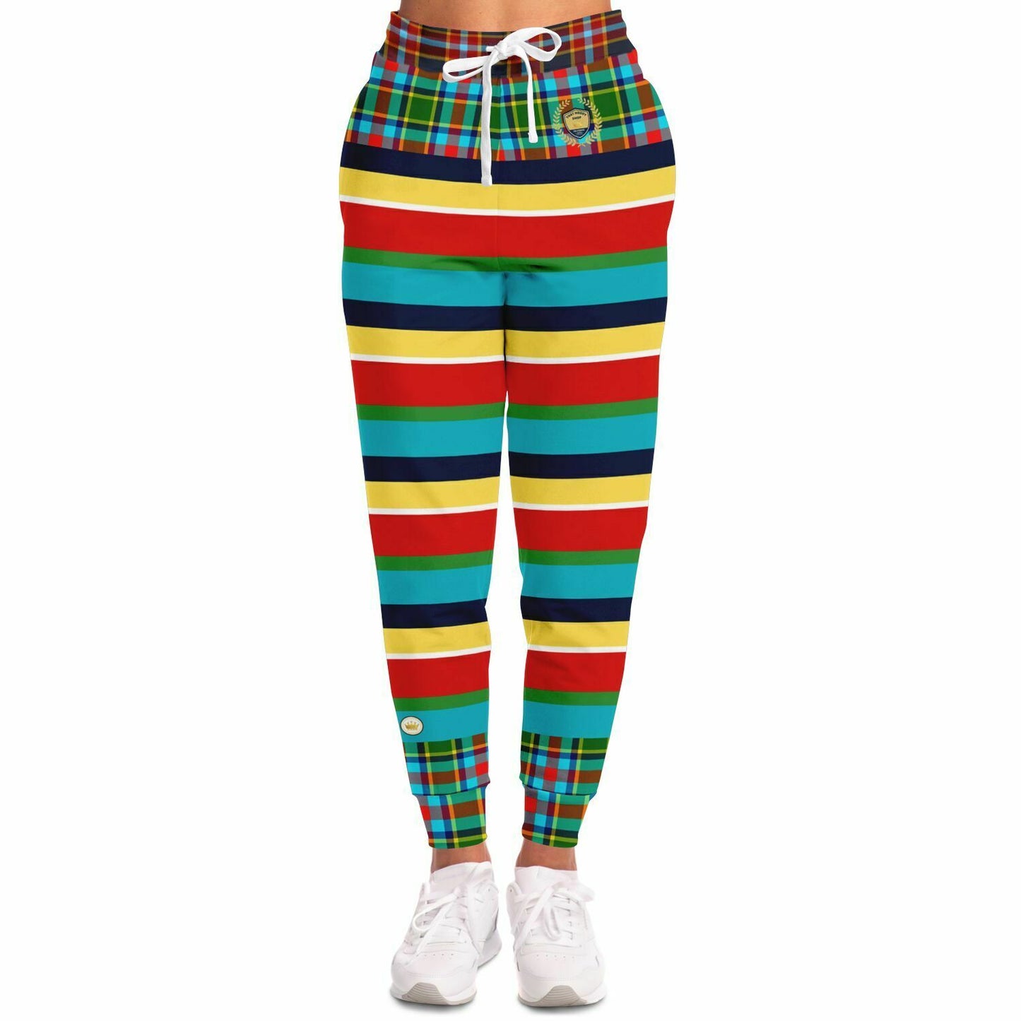 Girl in Perspective Rugby Stripe Plaid Eco-Poly Unisex Joggers