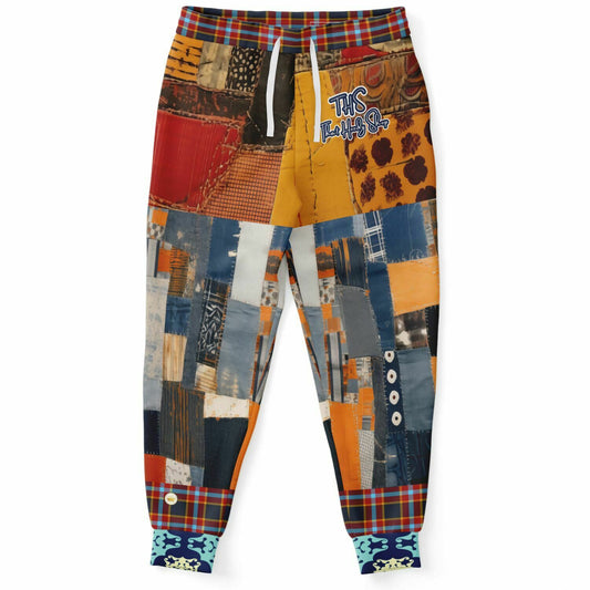 Joggers unisex Jack Russell Denim Patchwork Eco-Poly 