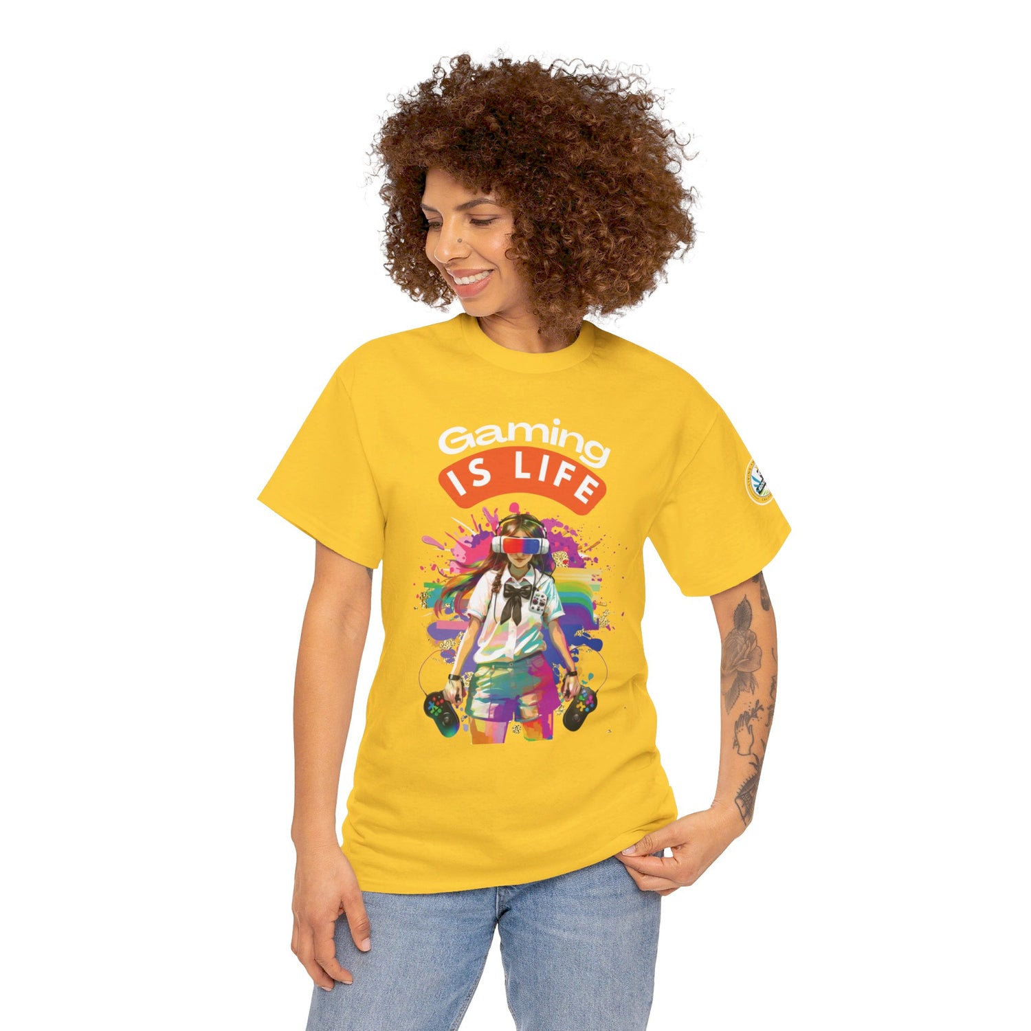 Gaming is Life - Girl Gamer Unisex Heavy Cotton Tee