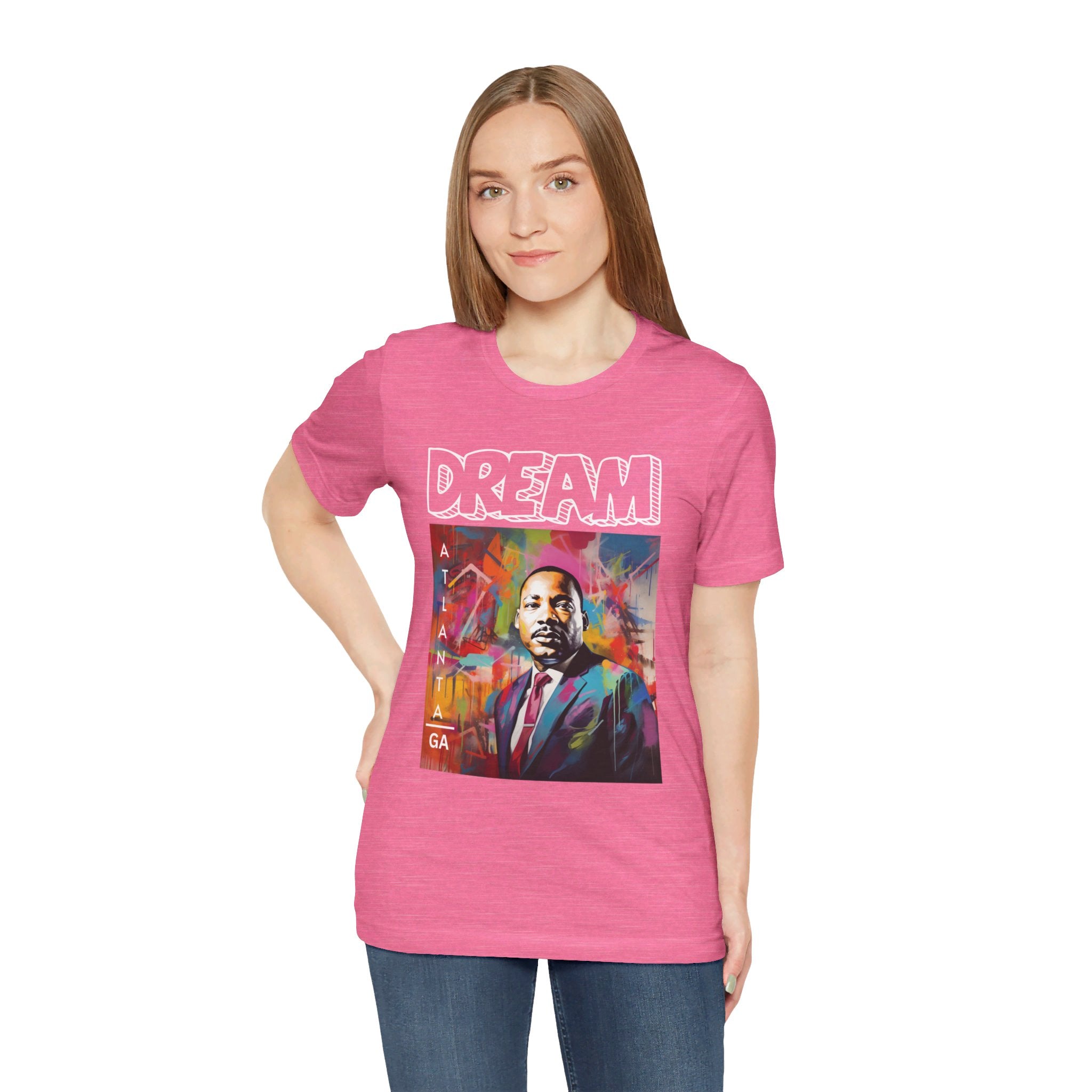 MLK Jr Dream Graffiti Art Unisex Short Sleeve Tee