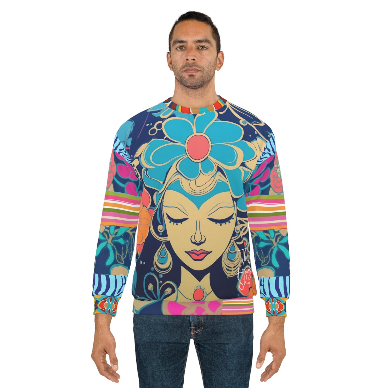 Sudadera unisex Blue Divine Floral Girl