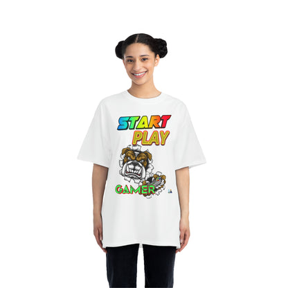 Camiseta para juegos unisex de peso pesado Start Play Bulldog Edition