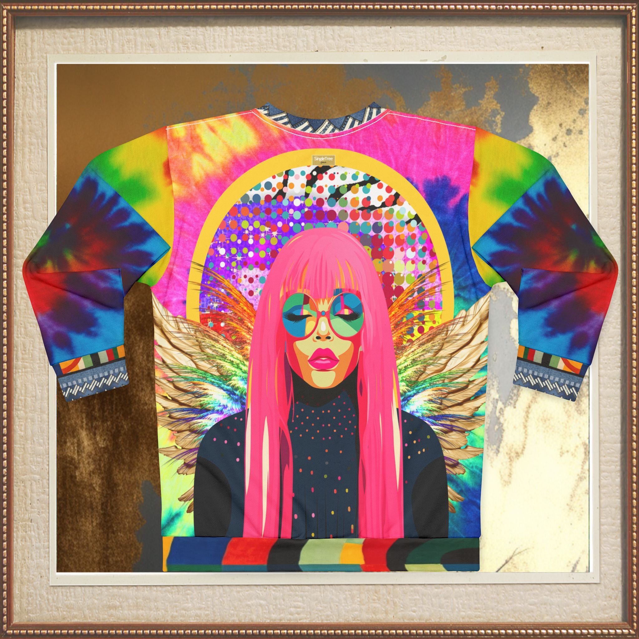 70s Disco Diva Angel Unisex Sweatshirt (Gold Label)