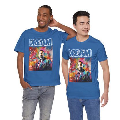 MLK Jr Dream Graffiti Art Unisex Short Sleeve Tee