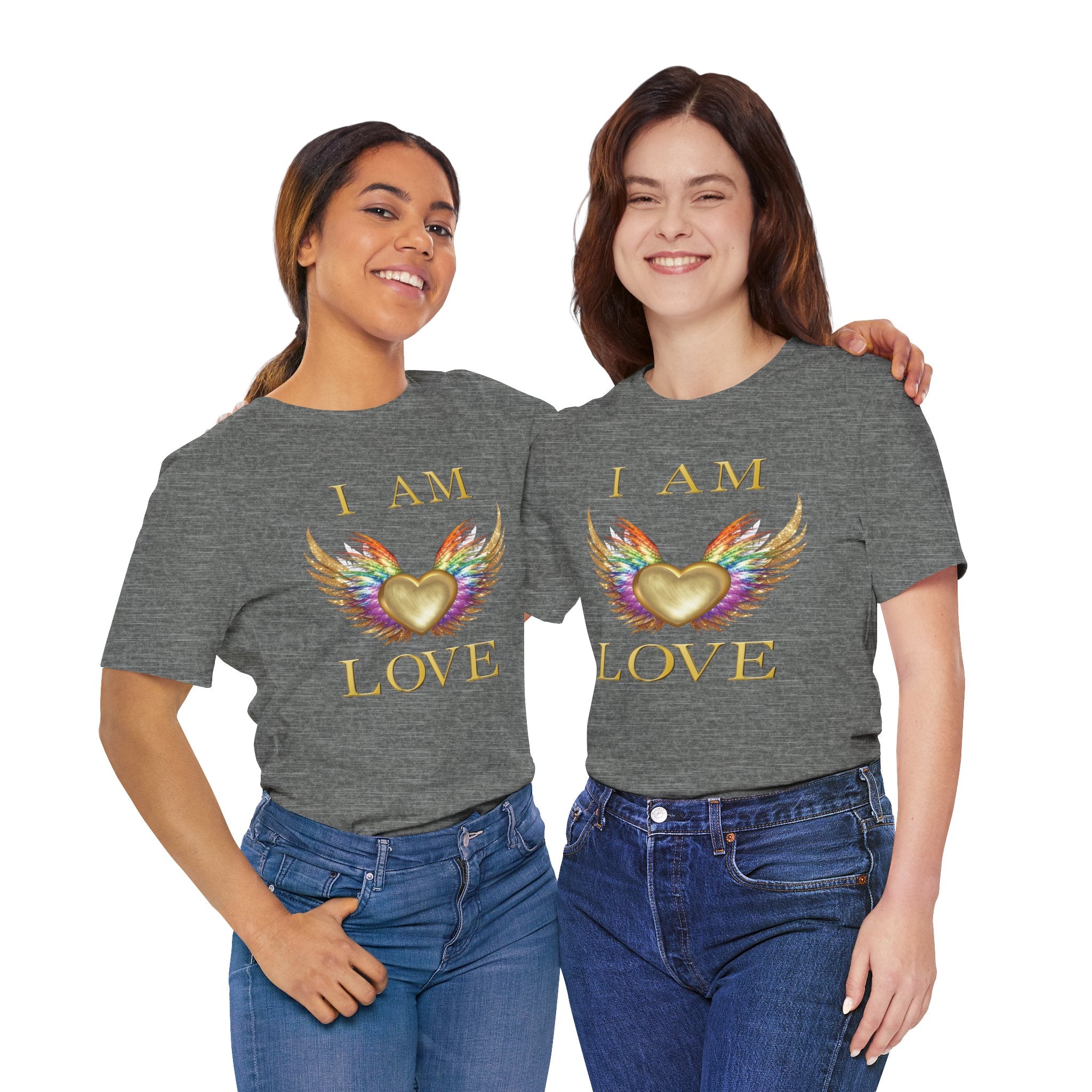 I am Love Angel Wings Short Sleeve Tee