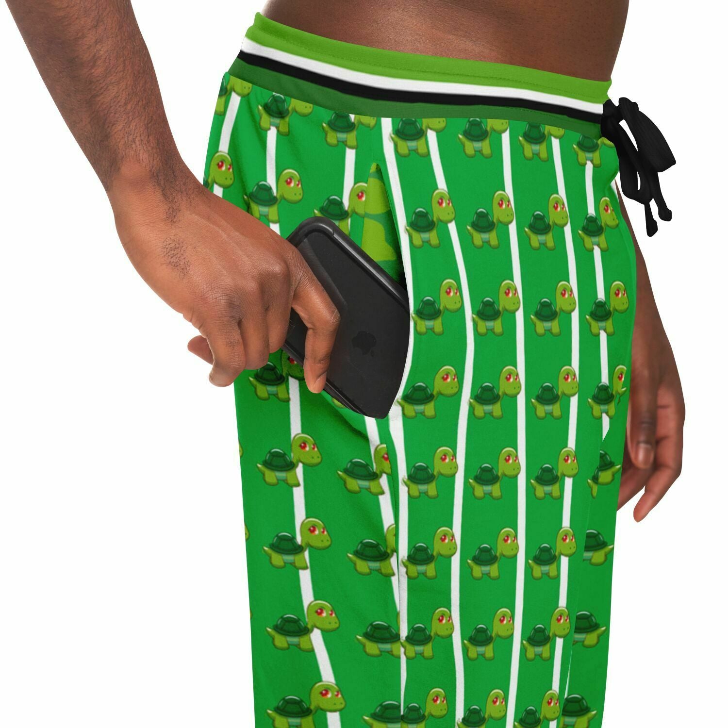 Pantalones deportivos unisex de poliéster ecológico con rayas de tortuga de Have Fun Green Acres 