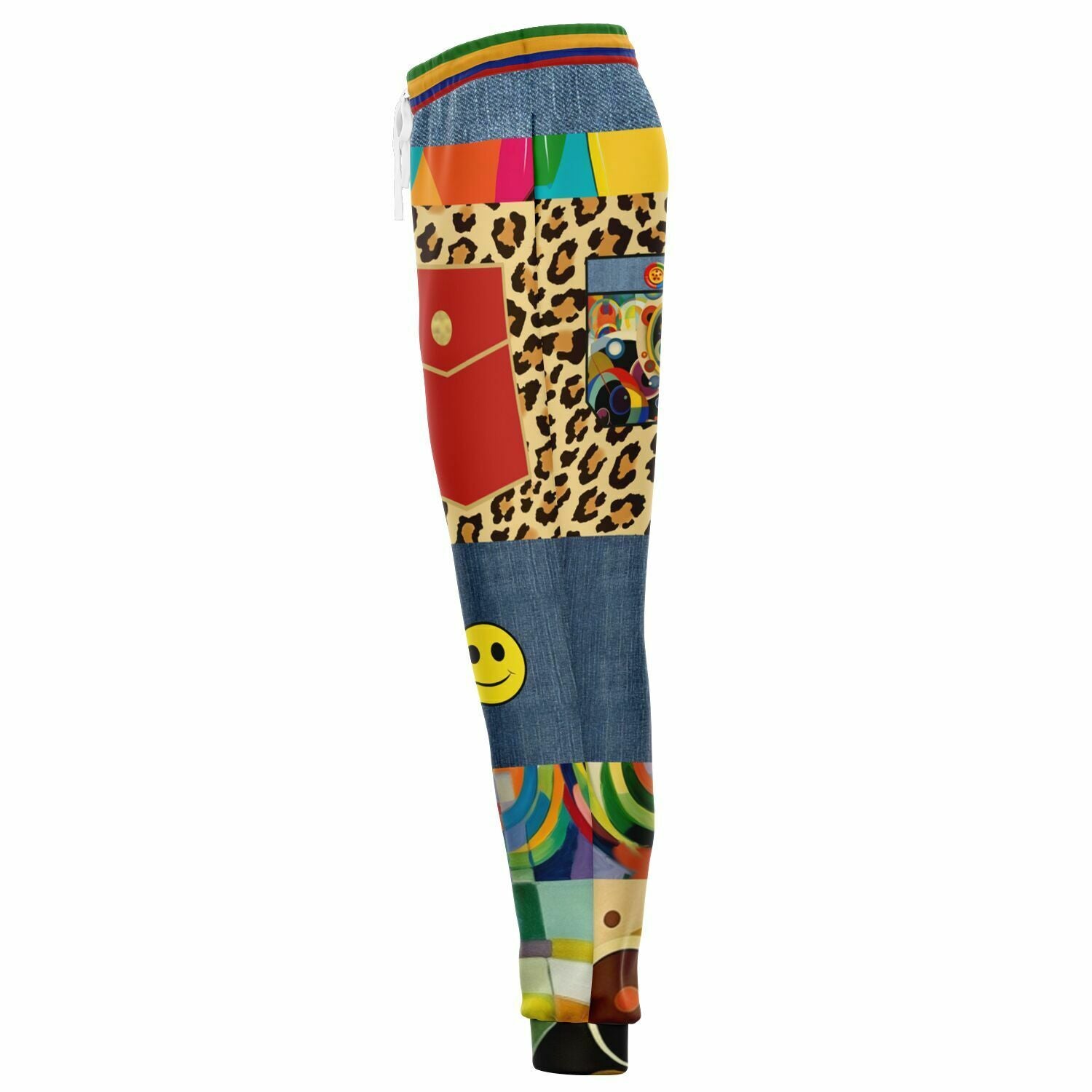 Afro-Queen Solace Denim Rainbow Eco-Poly Unisex Joggers