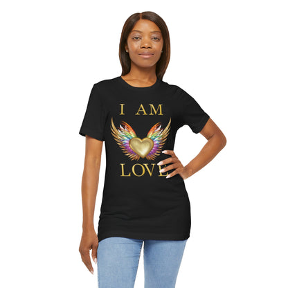 I am Love Angel Wings Short Sleeve Tee