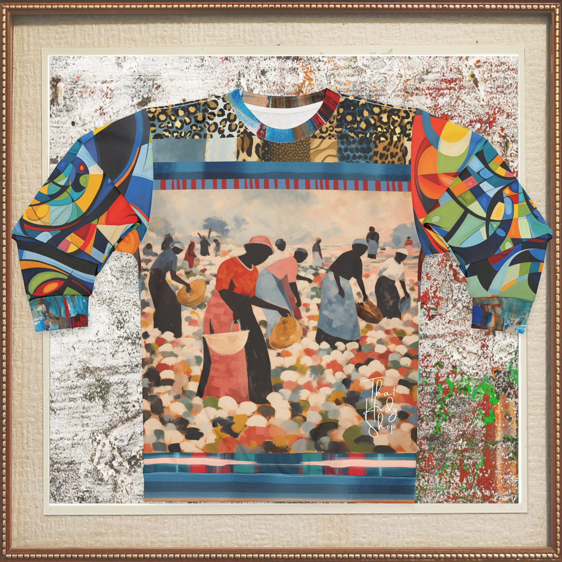 Blood Sweat &amp; Tears - Bygone Times Patchwork Print Unisex Sweatshirt (Gold Label)