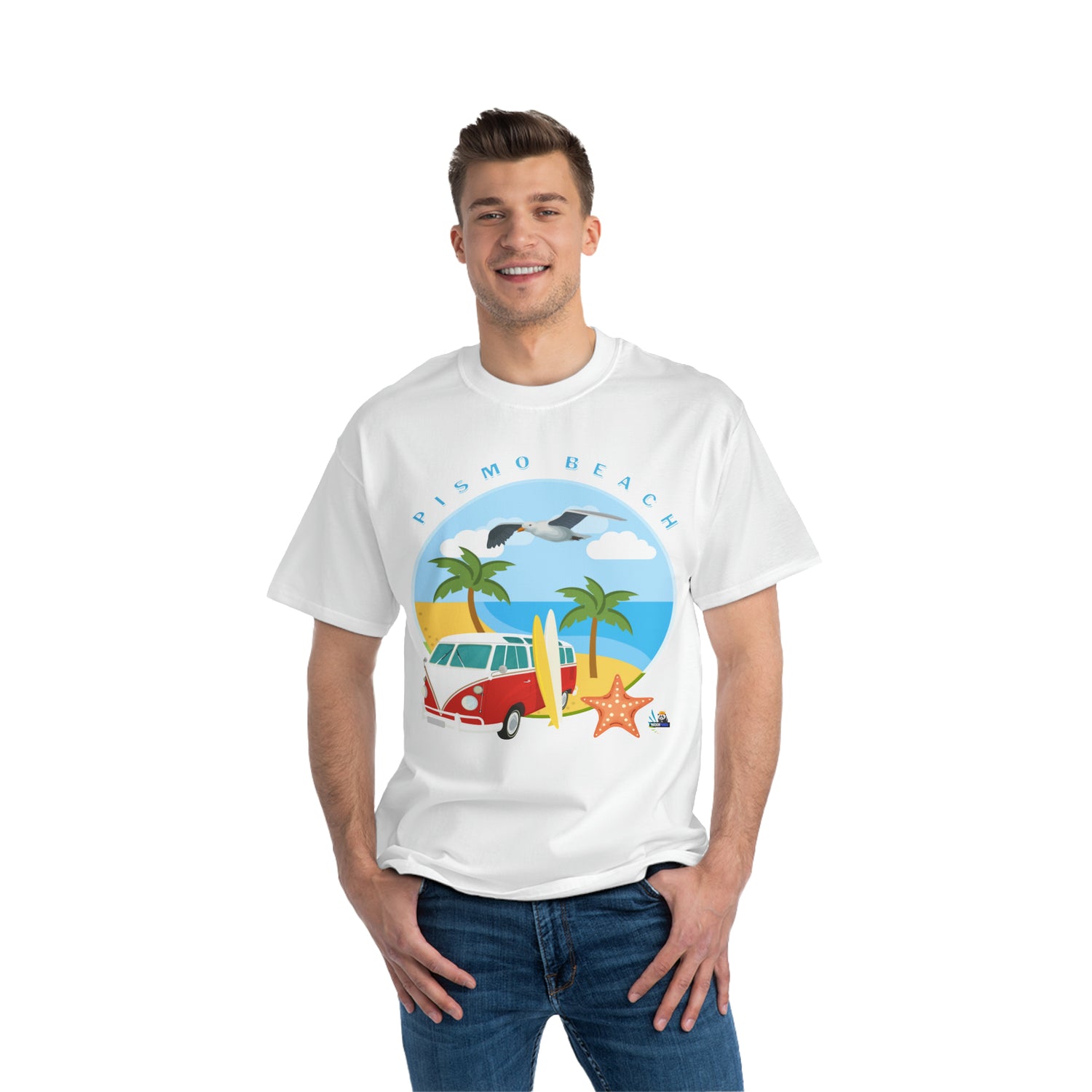 Surf Pismo Beach California Unisex Heavyweight Tee