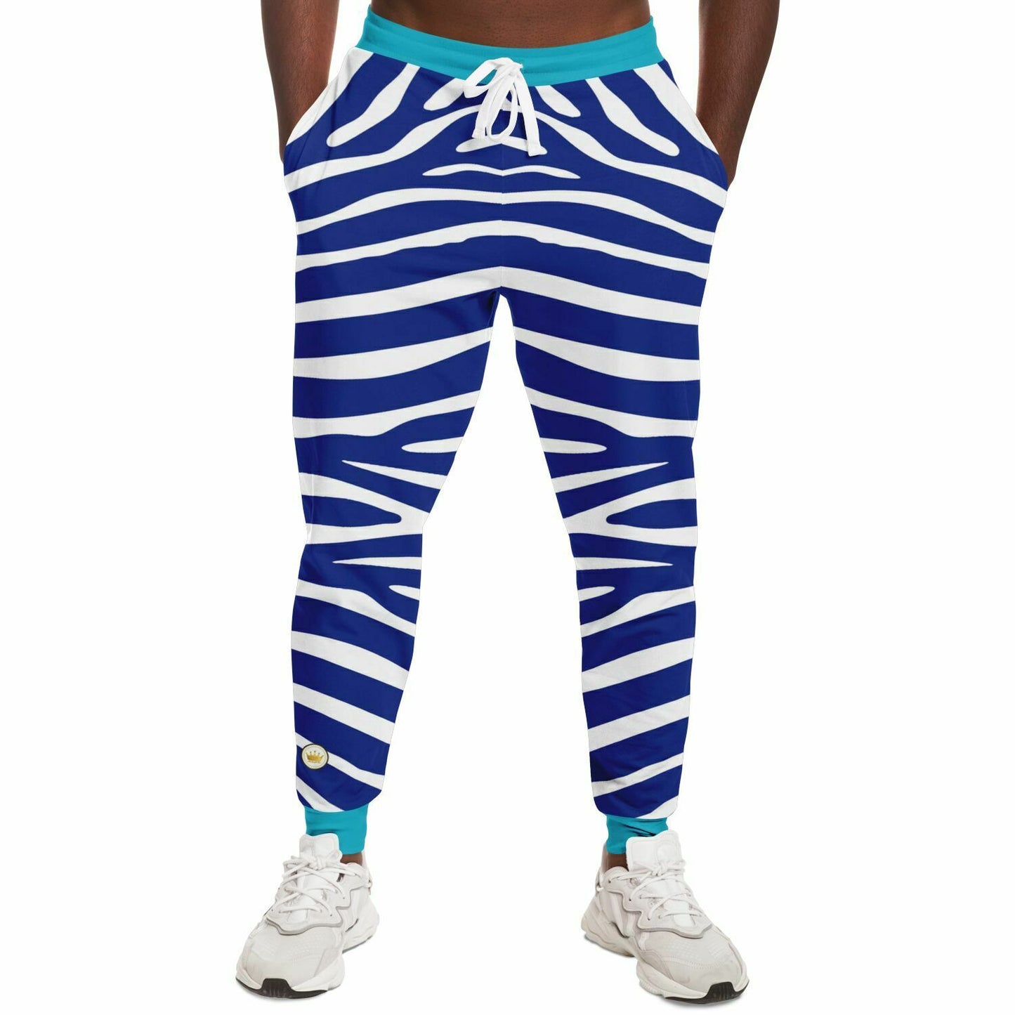 Joggers unisex Zebra en azul Royal Eco-Poly 