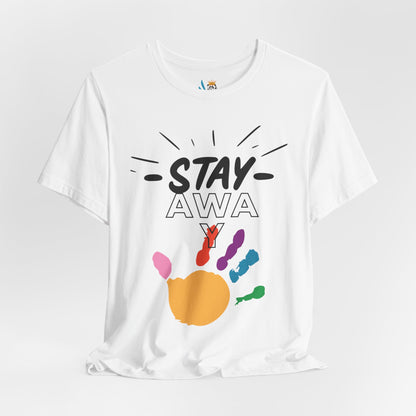 Stay Away Rainbow Hand Unisex Short Sleeve Tee