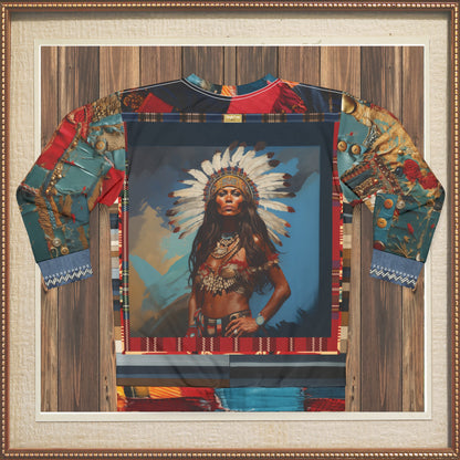 Black Seminole Woman in Plume Unisex Sweatshirt (Gold Label)