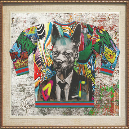 Dog Man Prophecies Graffiti Art Unisex Sweatshirt (Gold Label)