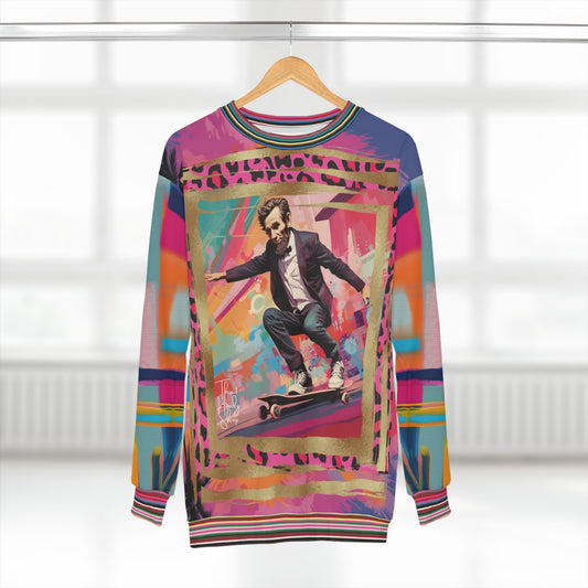 Abe Lincoln Landshark Animal Print Colorblock Unisex Sweatshirt