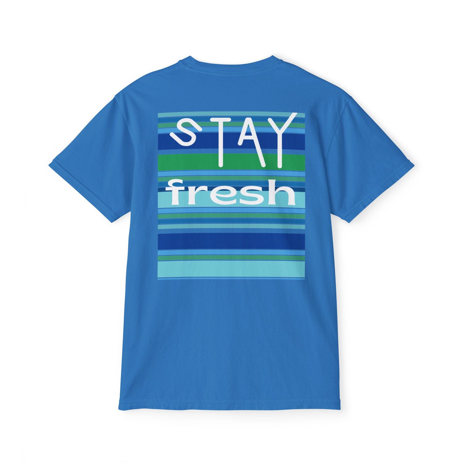 Stay Fresh Laguna Stripe Heavyweight Unisex Pocket T-Shirt