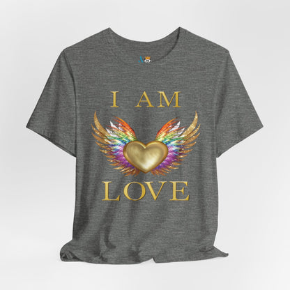 I am Love Angel Wings Short Sleeve Tee