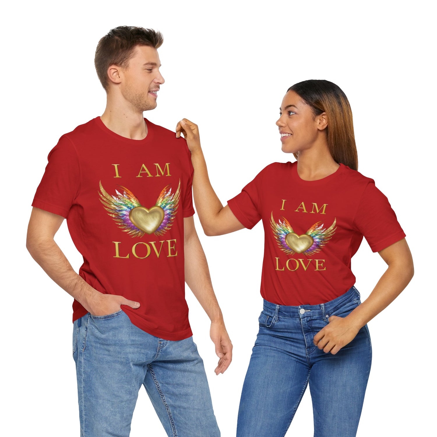 I am Love Angel Wings Short Sleeve Tee