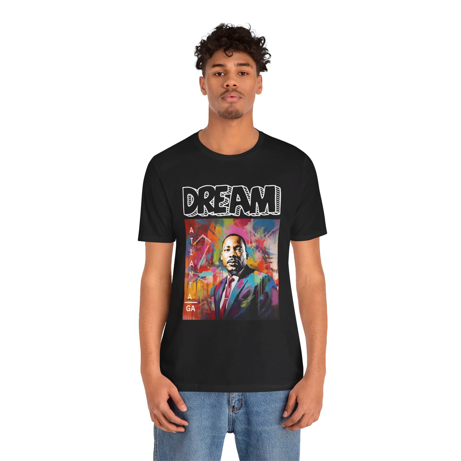 MLK Jr Dream Graffiti Art Unisex Short Sleeve Tee