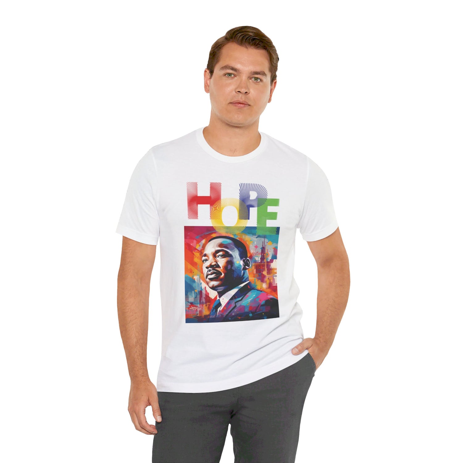 MLK Jr Hope Graffiti Art Unisex Short Sleeve Tee