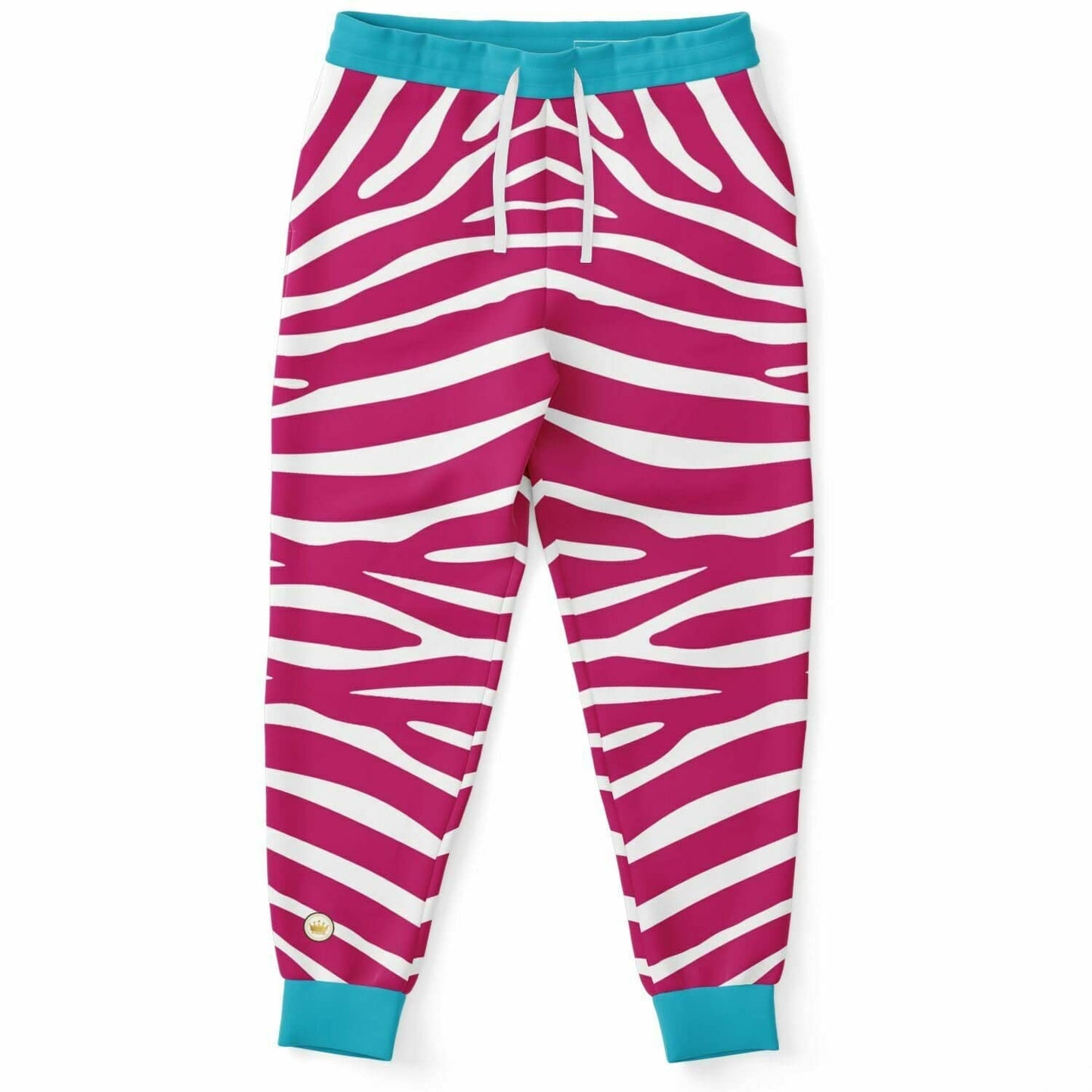 Zebra in Raspberry Eco-Poly Unisex Joggers