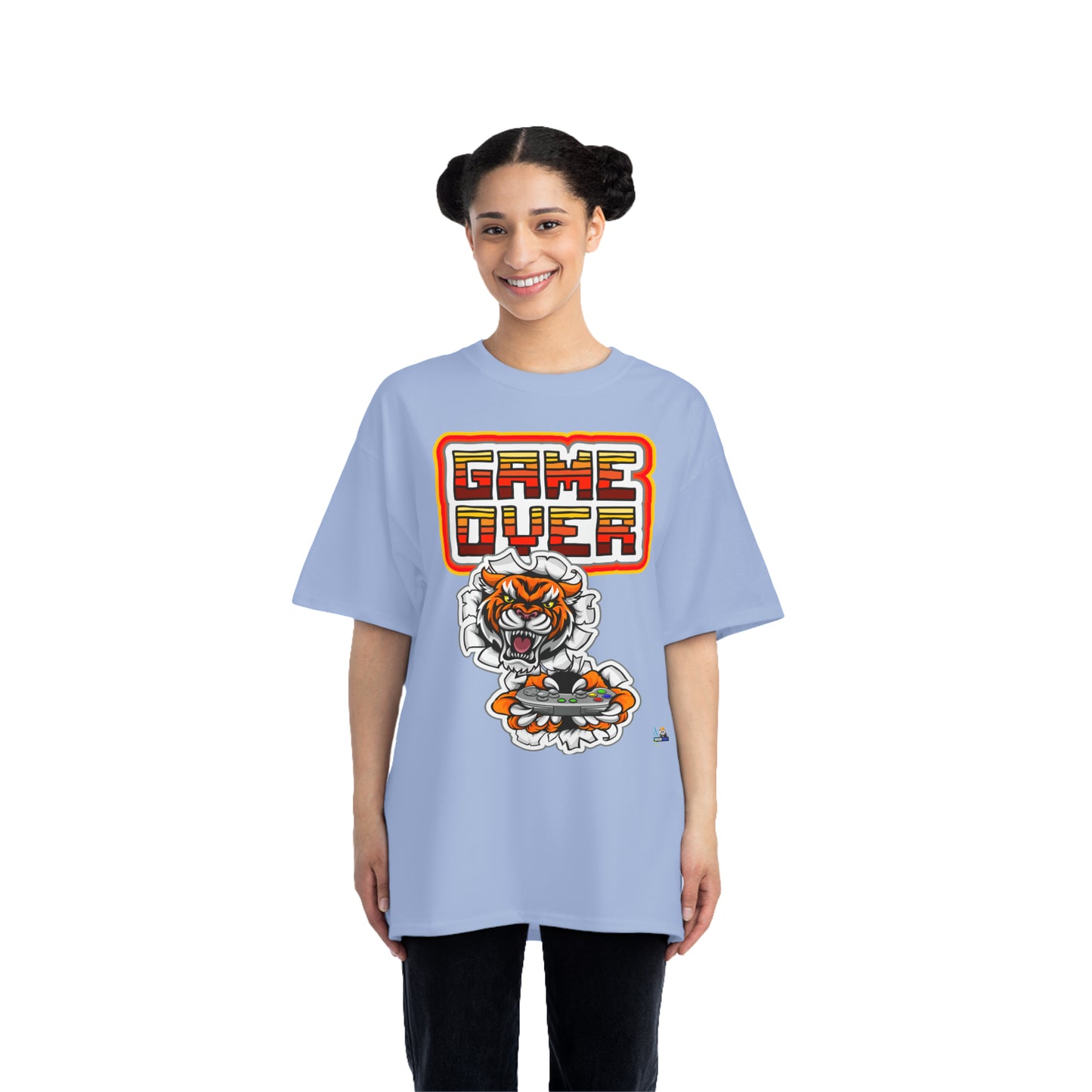 Camiseta de juego unisex de peso pesado Game Over Tiger Edition