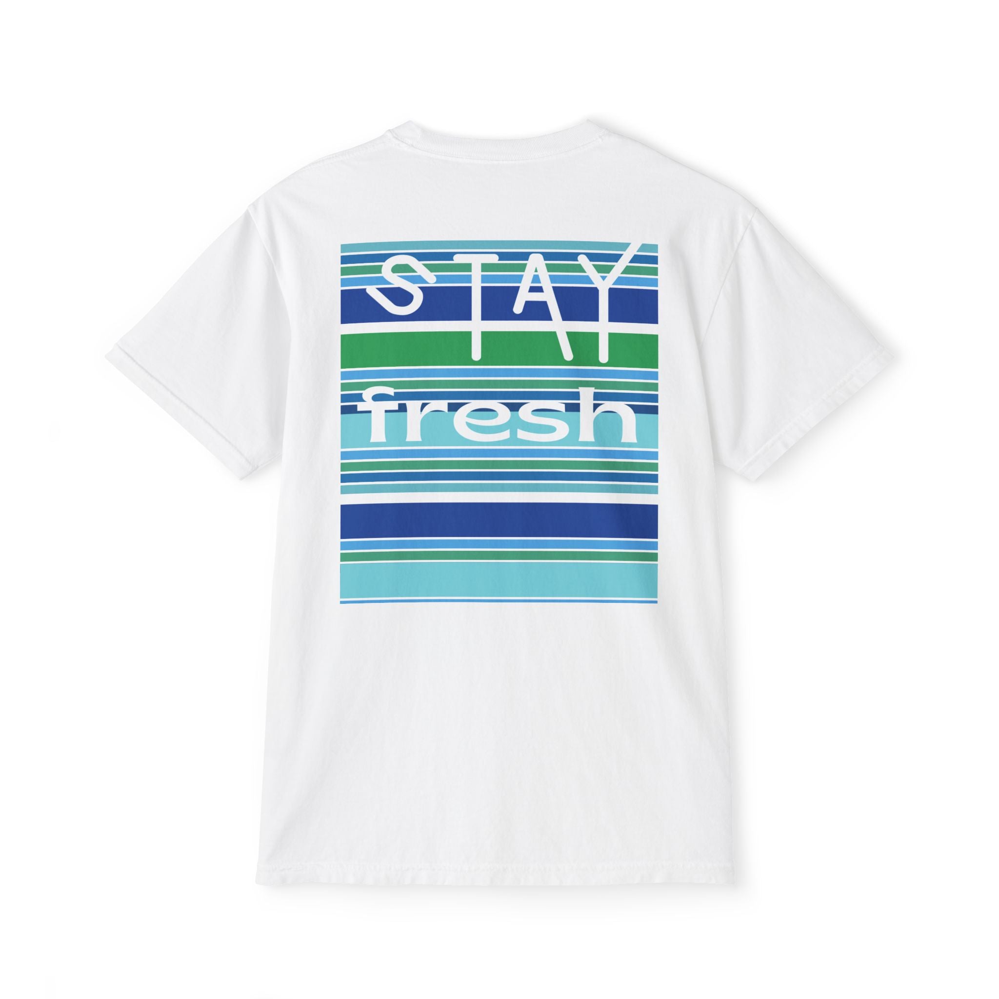 Stay Fresh Laguna Stripe Heavyweight Unisex Pocket T-Shirt