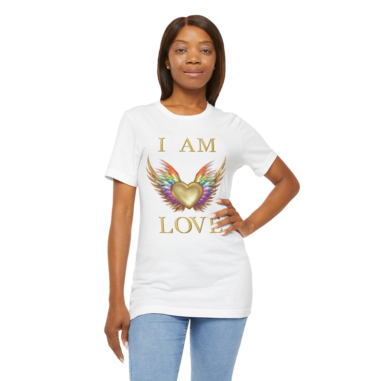 I am Love Angel Wings Short Sleeve Tee