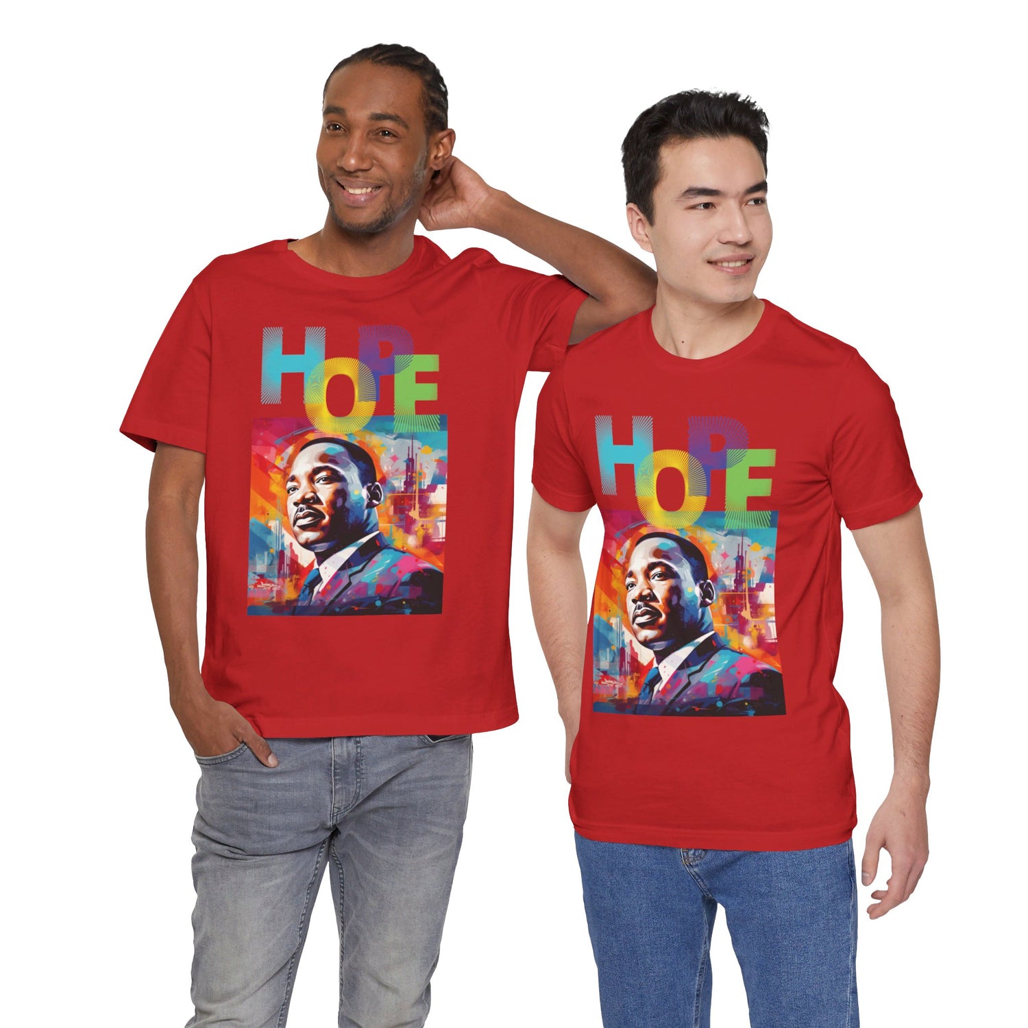 MLK Jr Hope Graffiti Art Unisex Short Sleeve Tee