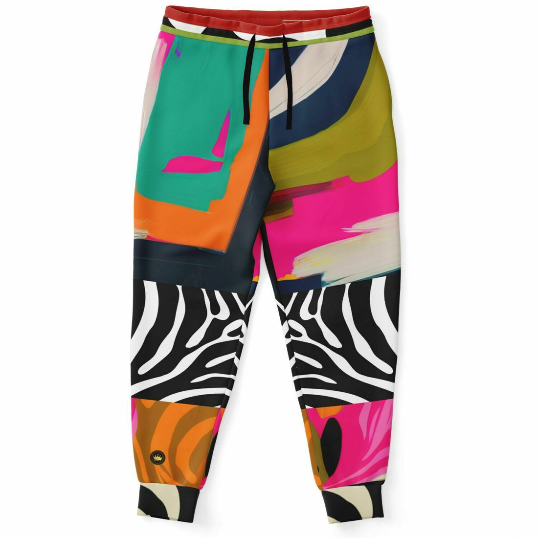 Joggers unisex Zebra Fantasia Pink Abstract Geo Eco-Poly 