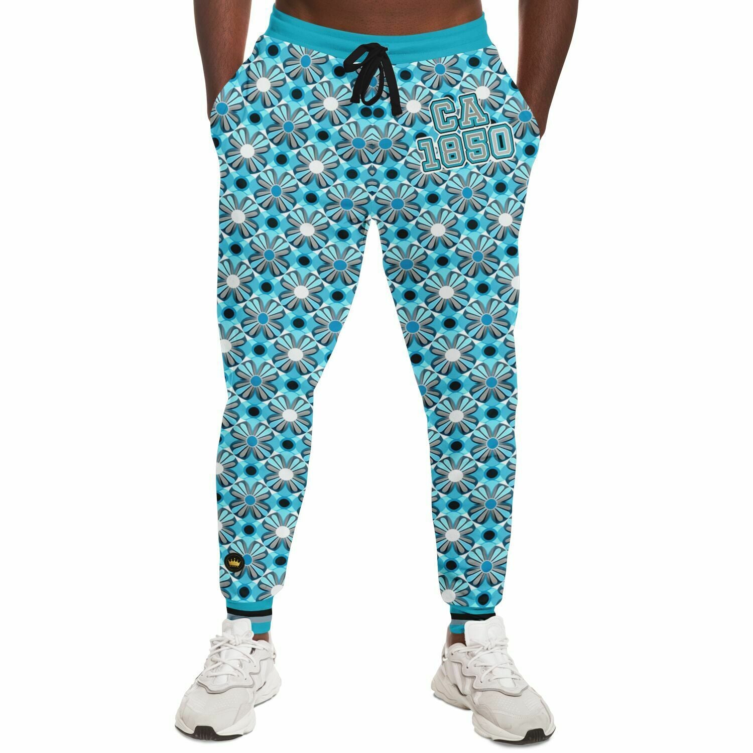 Joggers unisex de poliéster ecológico Blue Daisy Hippie Brigade 