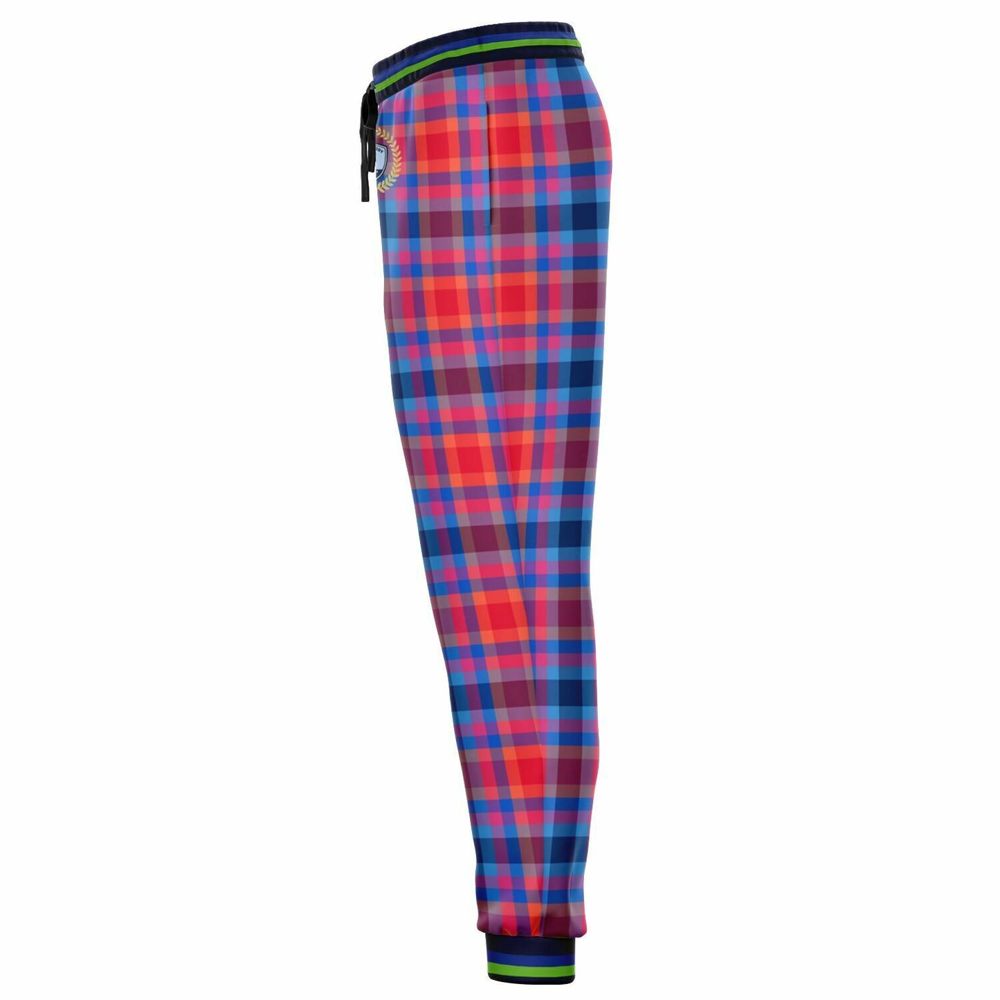 Red Dawn Plaid Eco-Poly Unisex Joggers