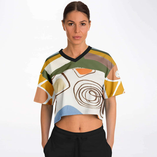 Concrete Jungle Abstract Geo Eco-Poly Crop Jersey