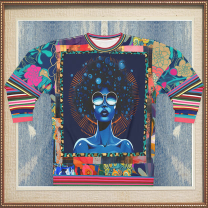 Blue Black Diva Queen Unisex Sweatshirt