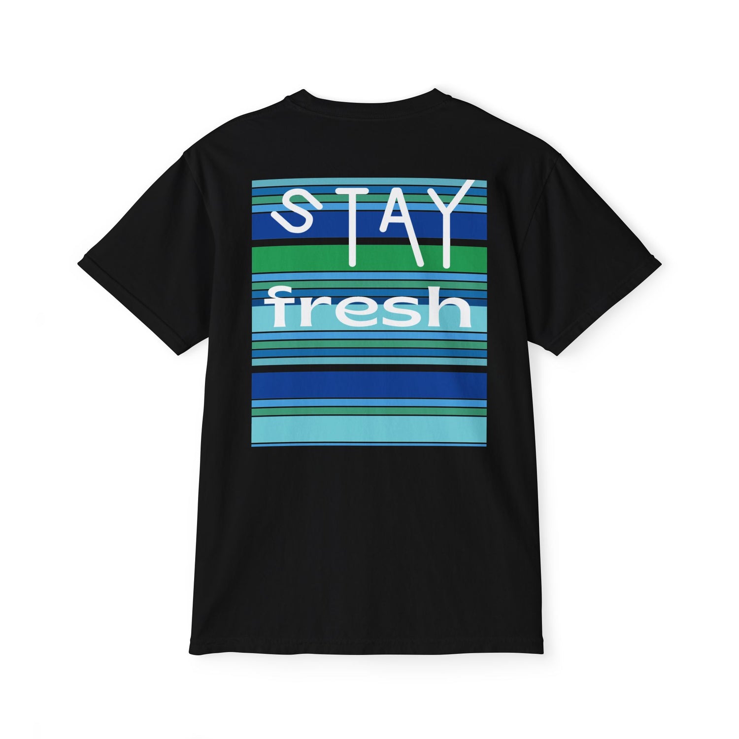 Stay Fresh Laguna Stripe Heavyweight Unisex Pocket T-Shirt